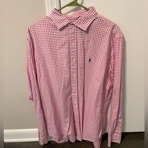 Polo Ralph Lauren Men’s XL Pink Gingham Button-Down Shirt - Classic Fit